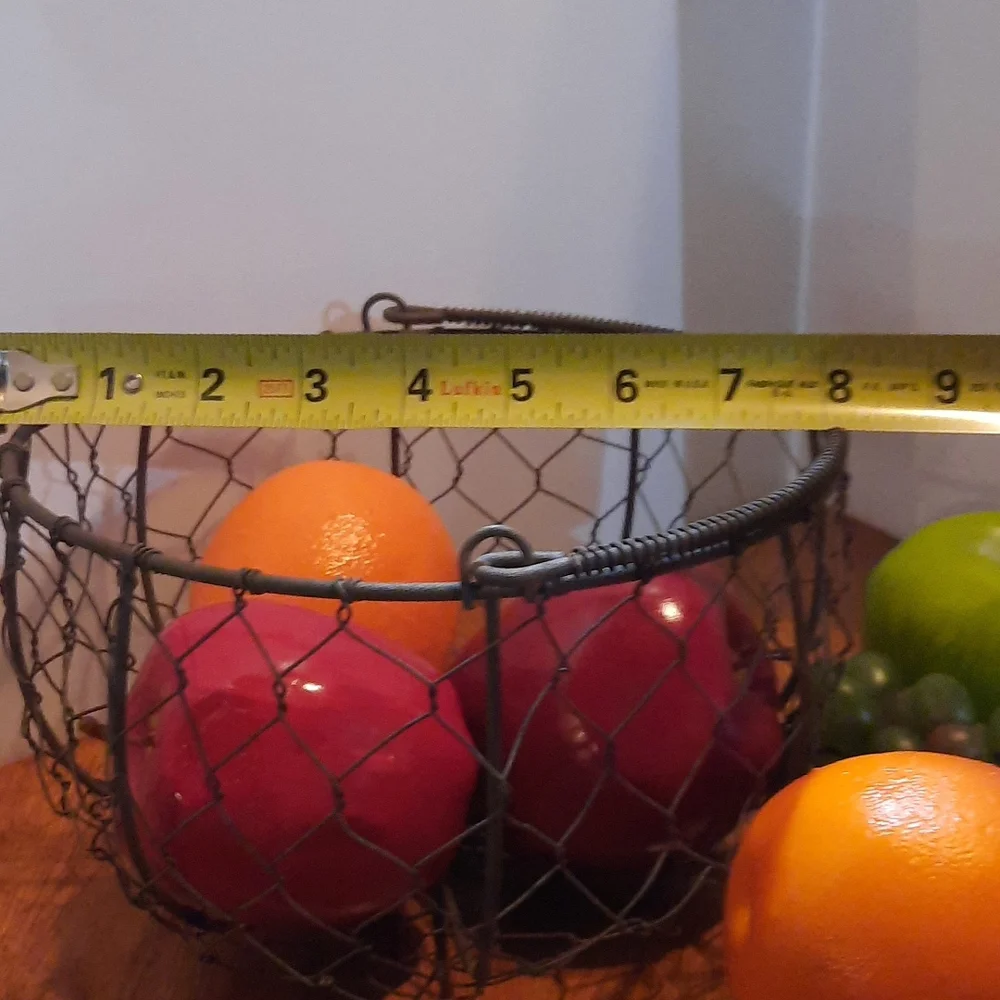 Fruit in a metal basket
